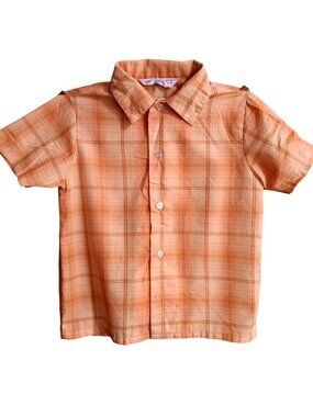 Perma-Prest Vintage Boys 6 Shirt Sears 1960's Plaid Polyester/Cotton Blend USA